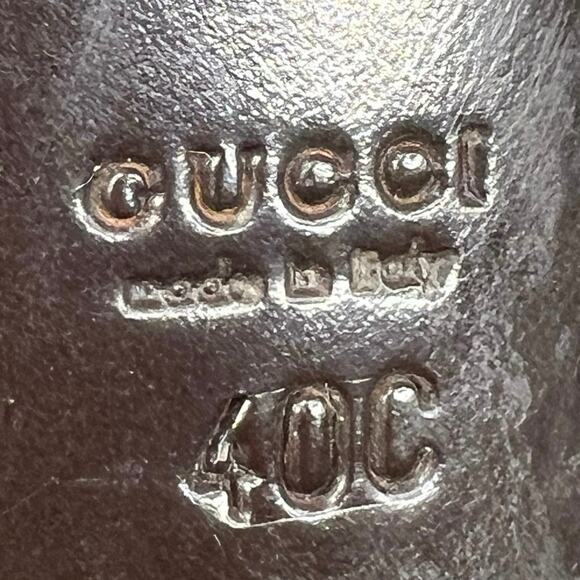 Gucci Interlocking GG Brown Leather Riding Boots Size 40 US 10 *Read Description - Picture 12 of 15
